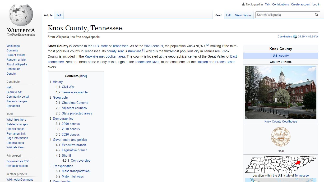 Knox County, Tennessee - Wikipedia
